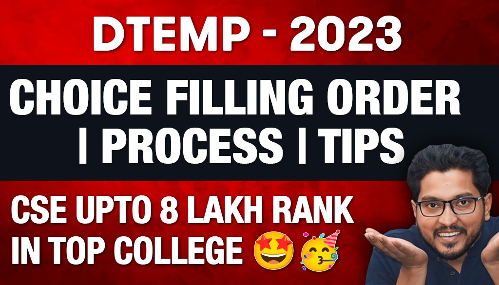 MP DTE 2023 Choice filling order | Process | Tips CSE Upto 8 Lakh Rank in Top College ??